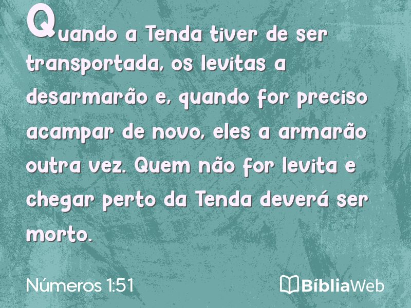 Números 1:51 em imagem para compartilhar