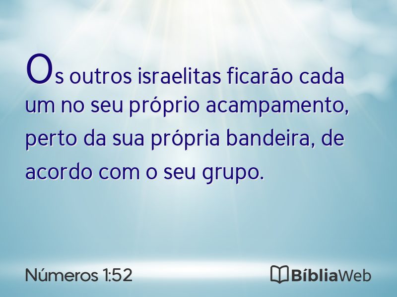 Números 1:52 em imagem para compartilhar