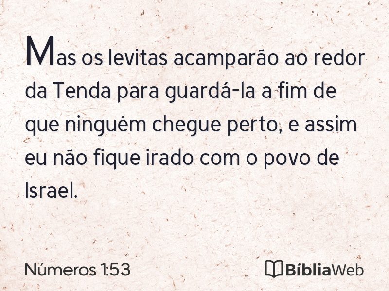 Números 1:53 em imagem para compartilhar