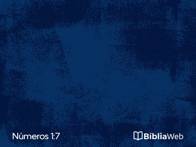 Números 1:7 em imagem para compartilhar