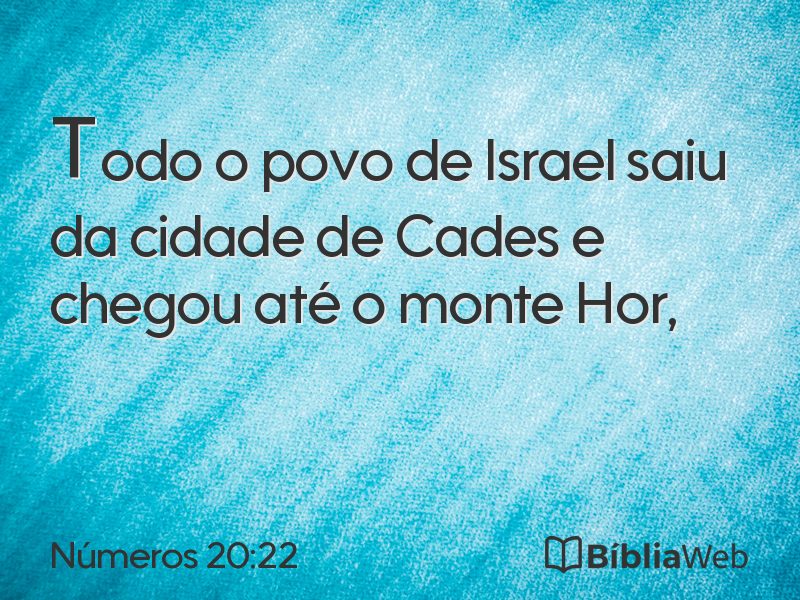 Números 20:22 em imagem para compartilhar
