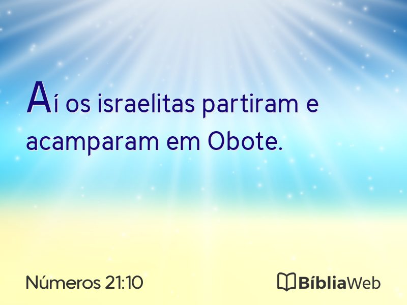 Números 21:10 em imagem para compartilhar