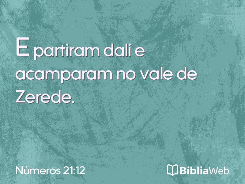Números 21:12 em imagem para compartilhar