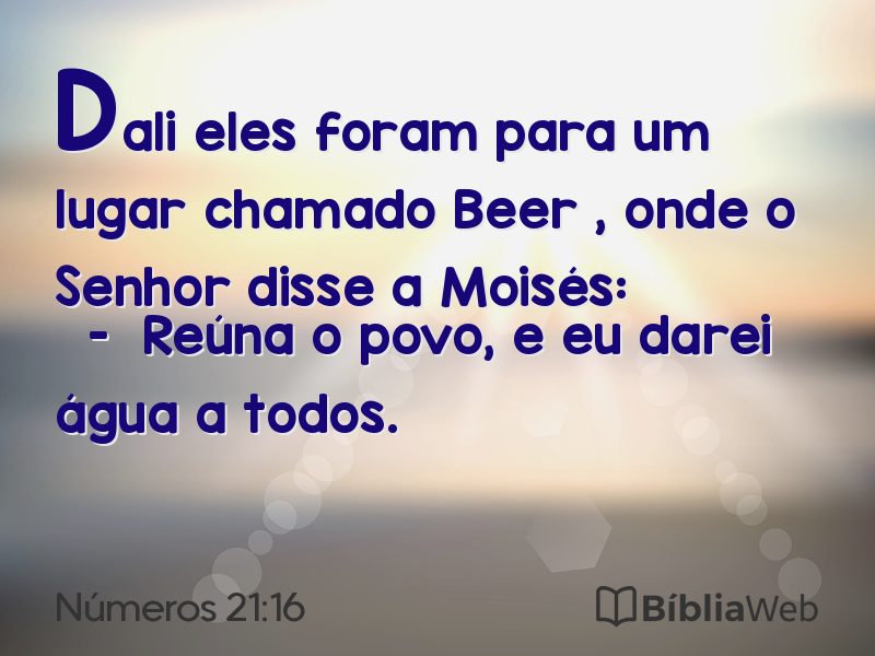 Números 21:16 em imagem para compartilhar