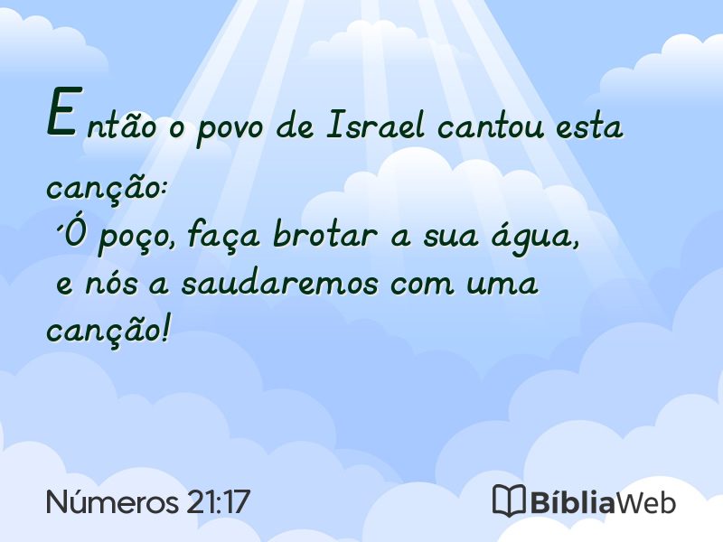 Números 21:17 em imagem para compartilhar