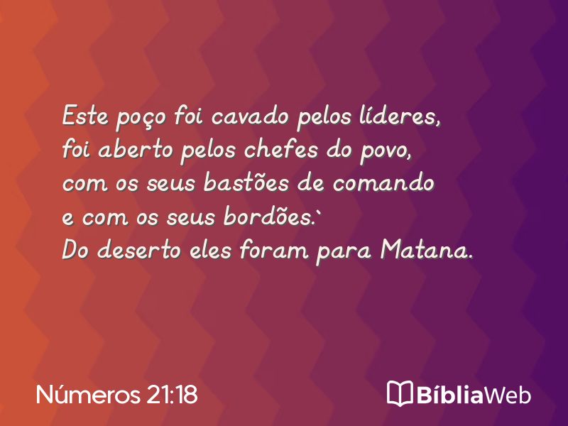 Números 21:18 em imagem para compartilhar