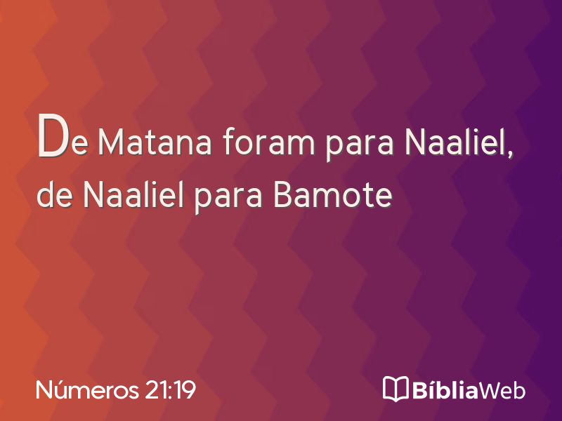 Números 21:19 em imagem para compartilhar