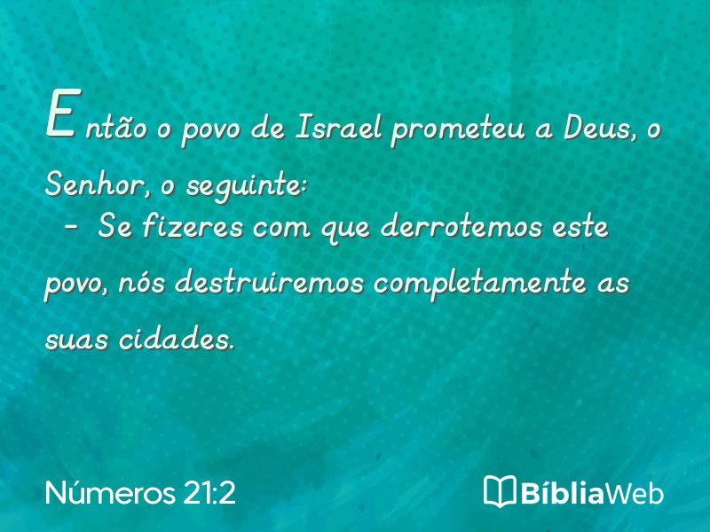 Números 21:2 em imagem para compartilhar