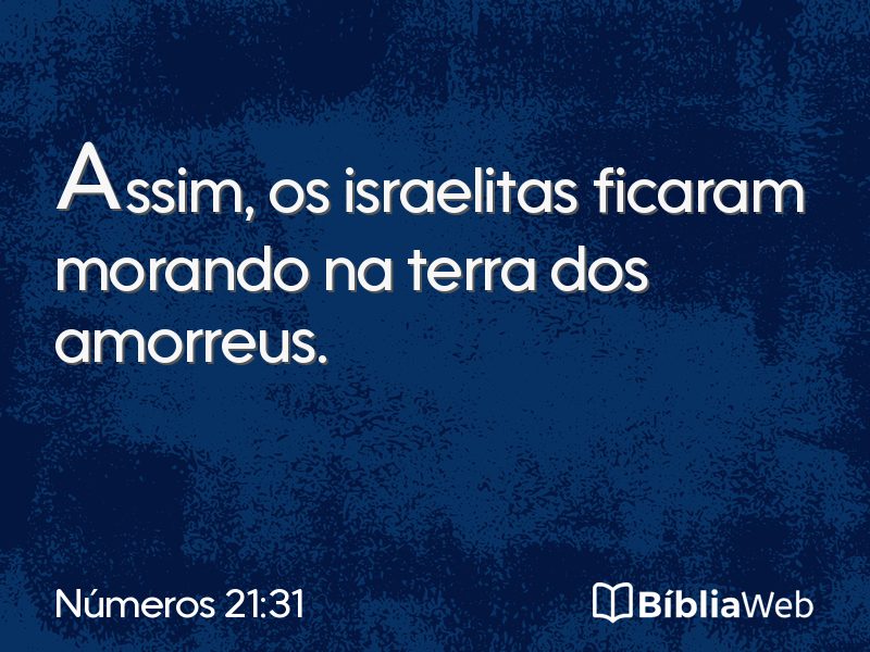 Números 21:31 em imagem para compartilhar