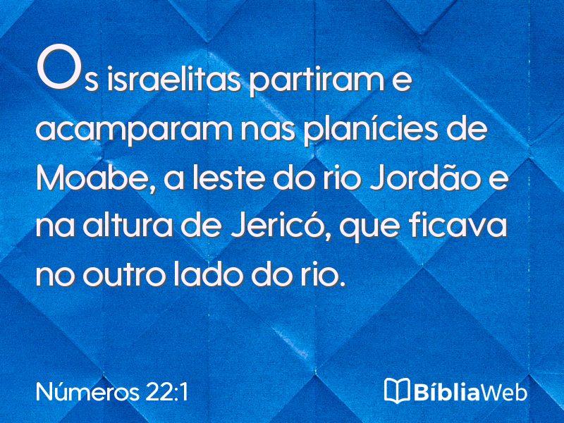 Números 22:1 em imagem para compartilhar