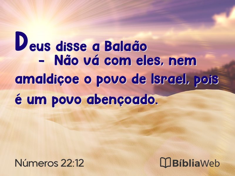 Números 22:12 em imagem para compartilhar