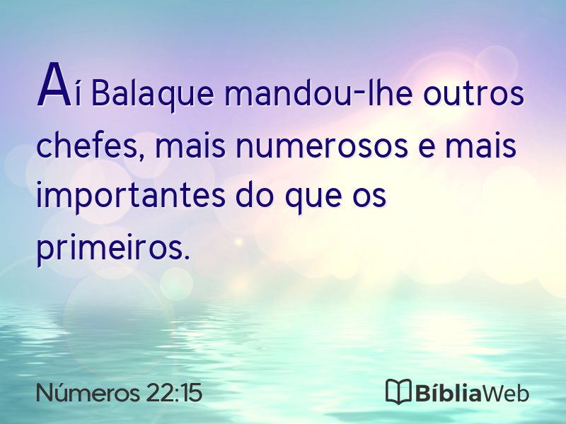 Números 22:15 em imagem para compartilhar