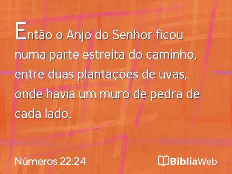 Números 22:24 em imagem para compartilhar