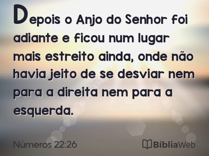 Números 22:26 em imagem para compartilhar