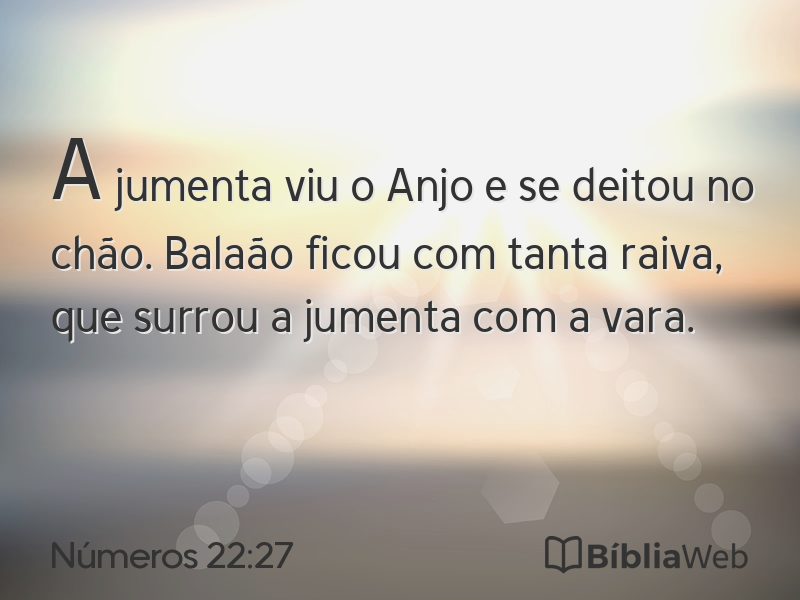 Números 22:27 em imagem para compartilhar