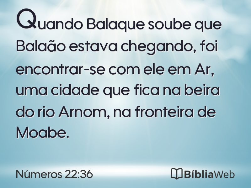 Números 22:36 em imagem para compartilhar