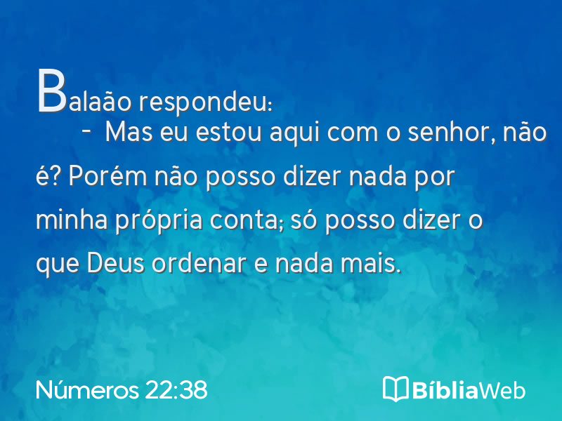 Números 22:38 em imagem para compartilhar