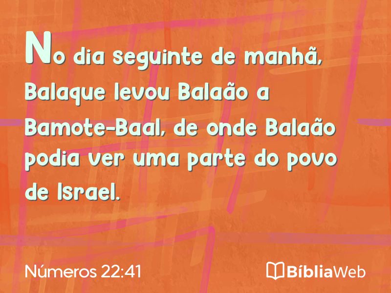 Números 22:41 em imagem para compartilhar