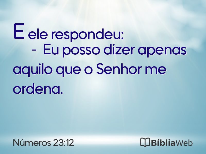 Números 23:12 em imagem para compartilhar