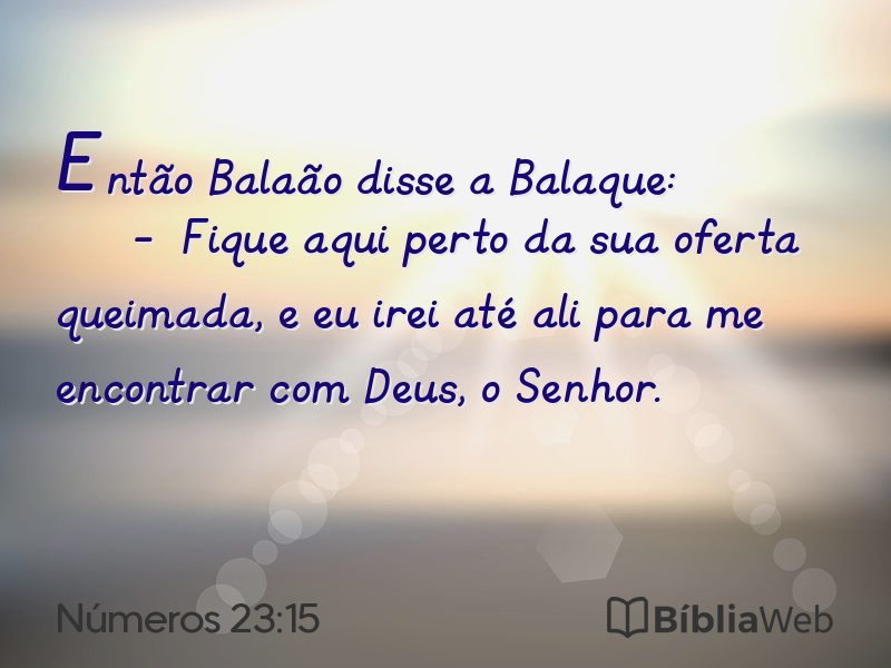 Números 23:15 em imagem para compartilhar