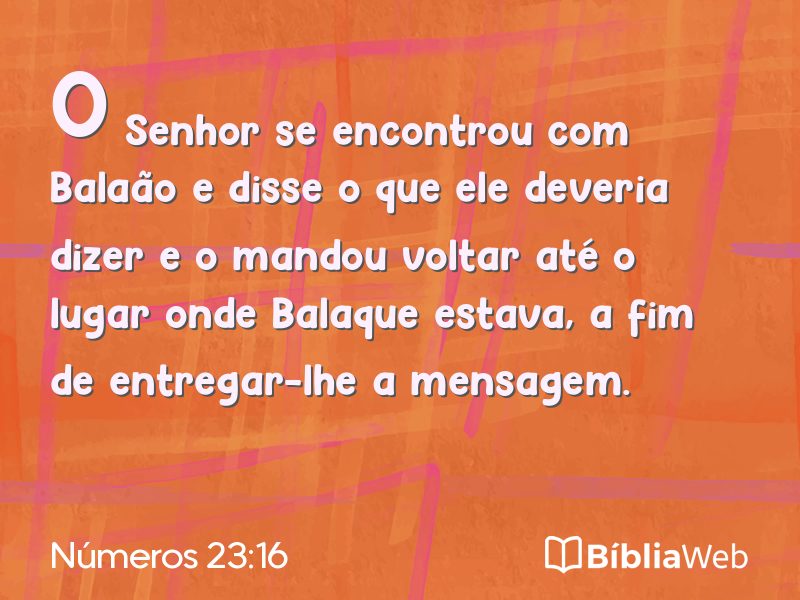 Números 23:16 em imagem para compartilhar
