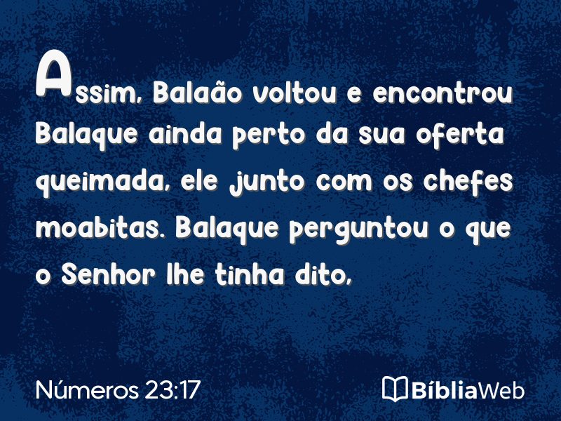 Números 23:17 em imagem para compartilhar