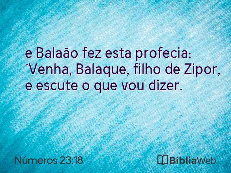 Números 23:18 em imagem para compartilhar
