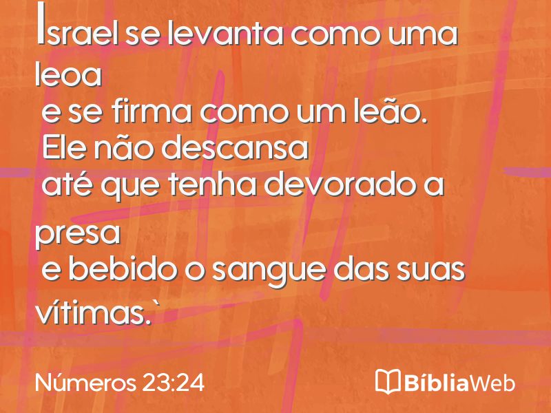 Números 23:24 em imagem para compartilhar