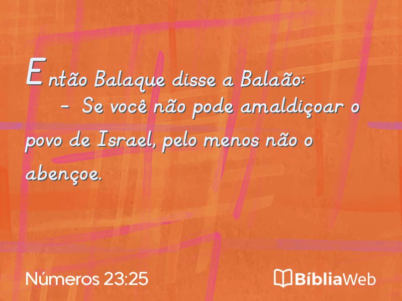 Números 23:25 em imagem para compartilhar