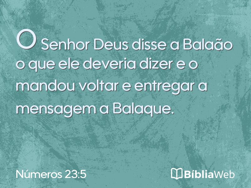 Números 23:5 em imagem para compartilhar