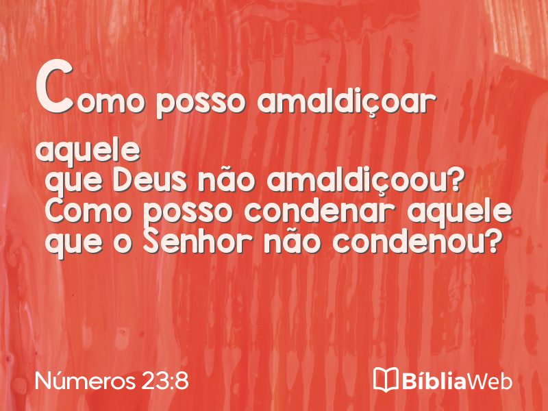 Números 23:8 em imagem para compartilhar
