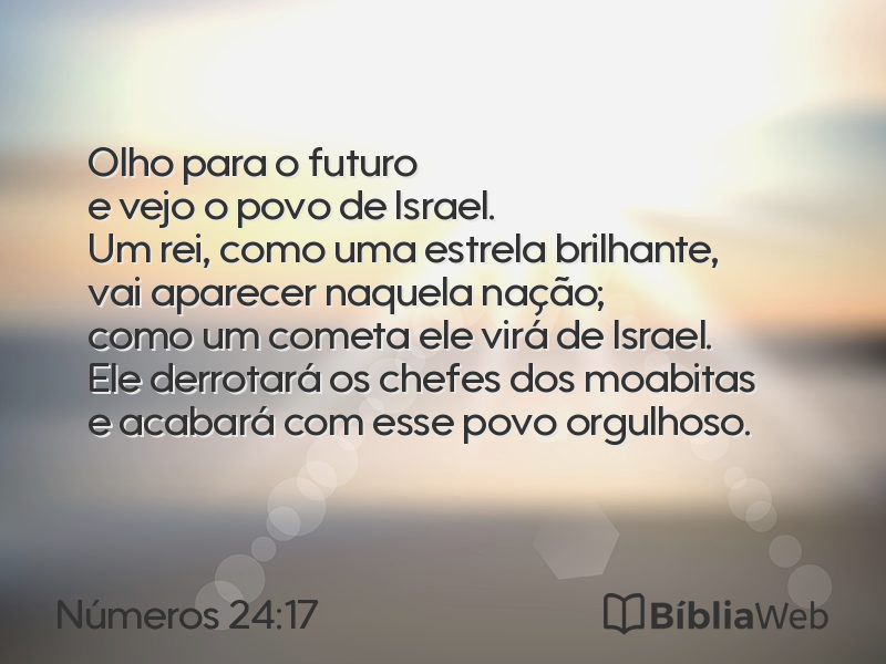 Números 24:17 em imagem para compartilhar