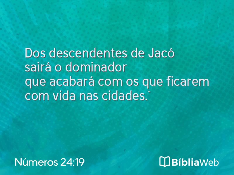 Números 24:19 em imagem para compartilhar