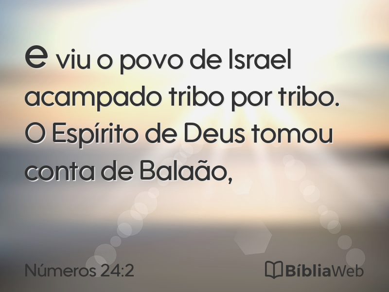 Números 24:2 em imagem para compartilhar