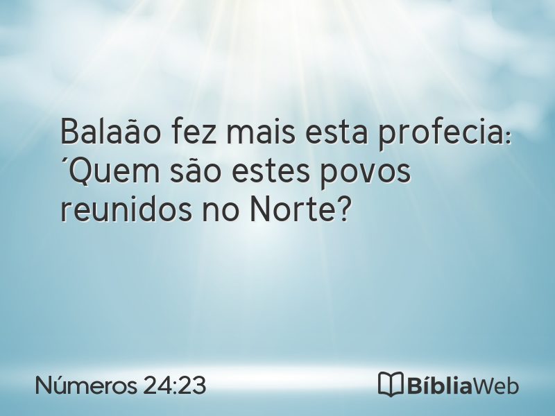 Números 24:23 em imagem para compartilhar