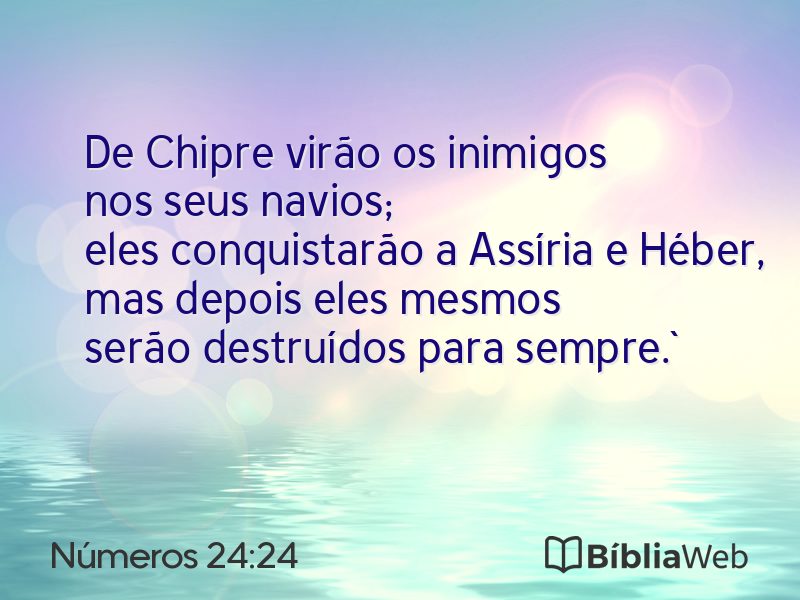 Números 24:24 em imagem para compartilhar