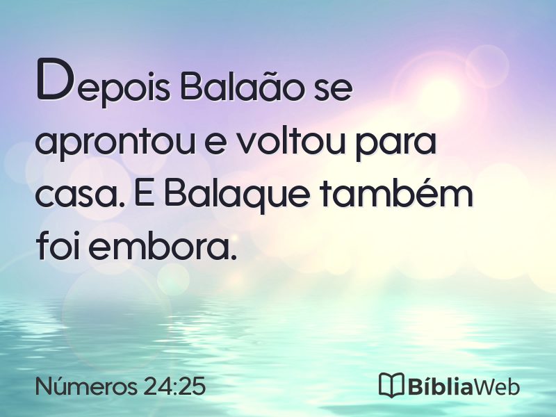 Números 24:25 em imagem para compartilhar