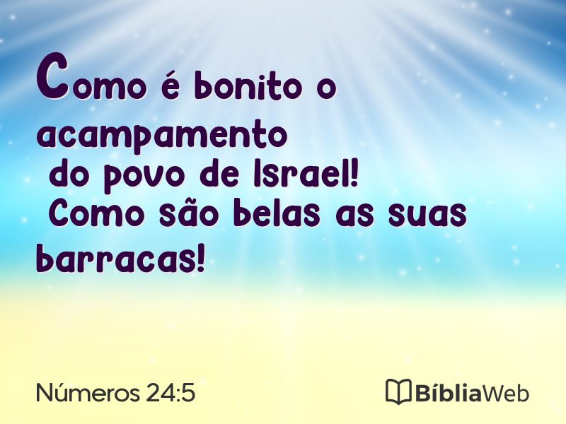 Números 24:5 em imagem para compartilhar
