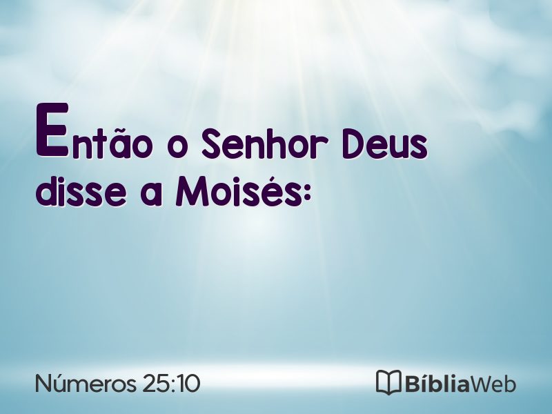 Números 25:10 em imagem para compartilhar