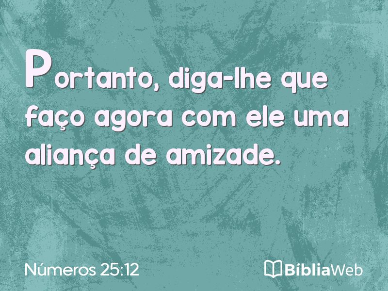 Números 25:12 em imagem para compartilhar