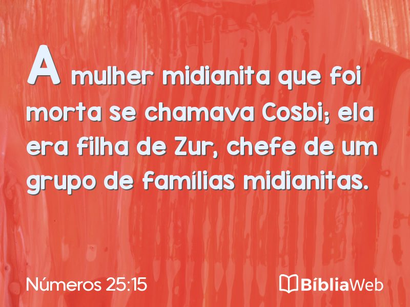 Números 25:15 em imagem para compartilhar