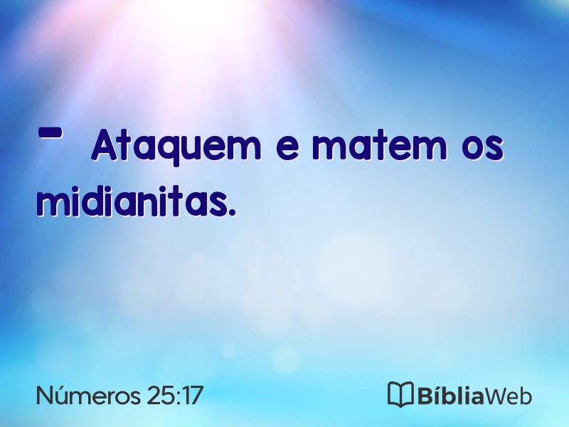 Números 25:17 em imagem para compartilhar