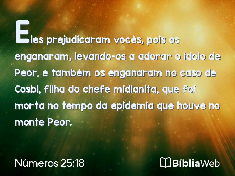 Números 25:18 em imagem para compartilhar