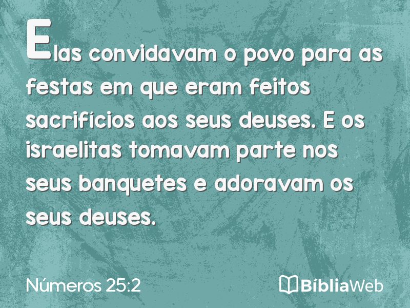 Números 25:2 em imagem para compartilhar