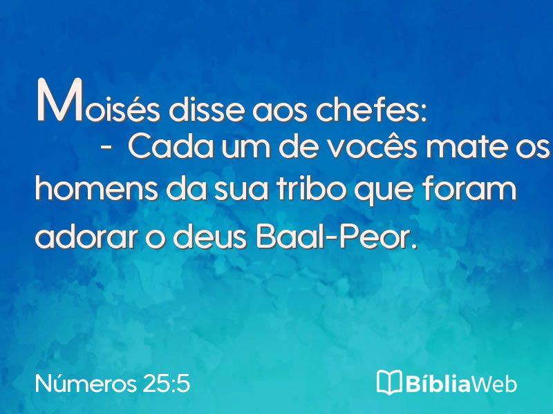 Números 25:5 em imagem para compartilhar