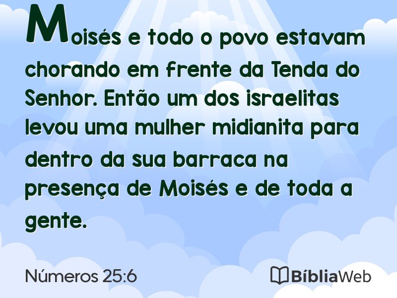 Números 25:6 em imagem para compartilhar