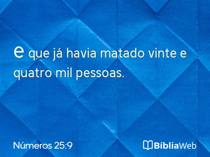 Números 25:9 em imagem para compartilhar
