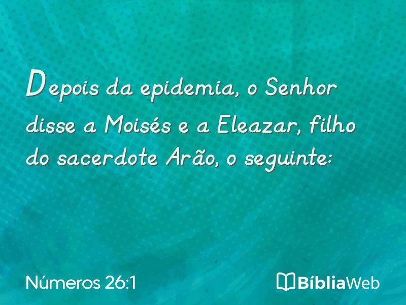 Números 26:1 em imagem para compartilhar