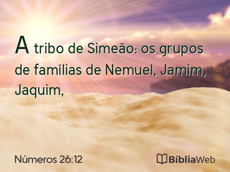 Números 26:12 em imagem para compartilhar