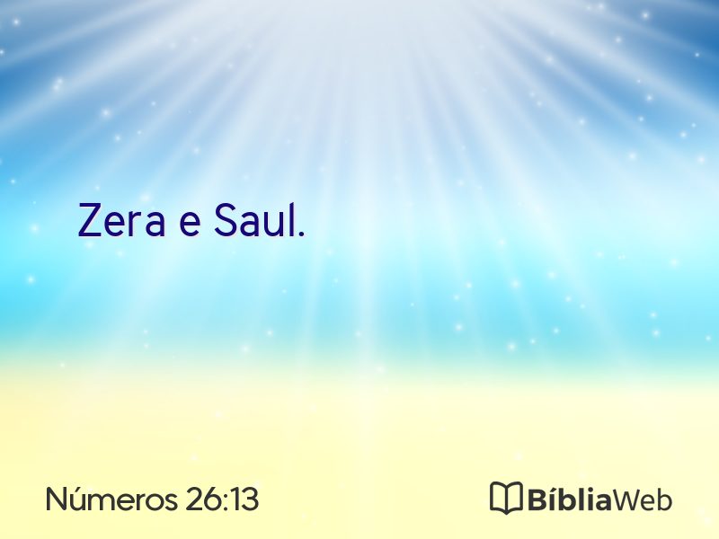 Números 26:13 em imagem para compartilhar
